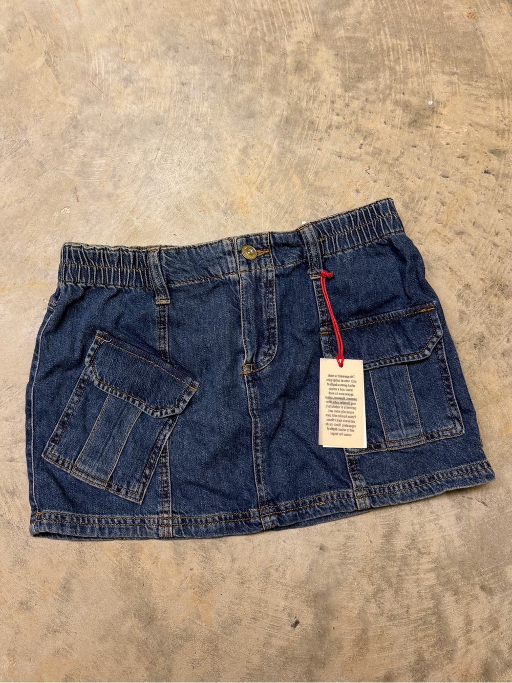 BDG Dark Blue Denim Cargo Mini Skort